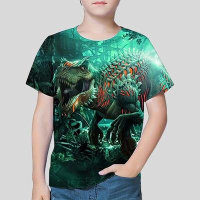 Dinozor 3D Baskılı Çocuklar T Shirt Erkek Tees Tops Yaz Moda Karikatür günlük tişört Erkek Kız Unisex çocuk Giyim