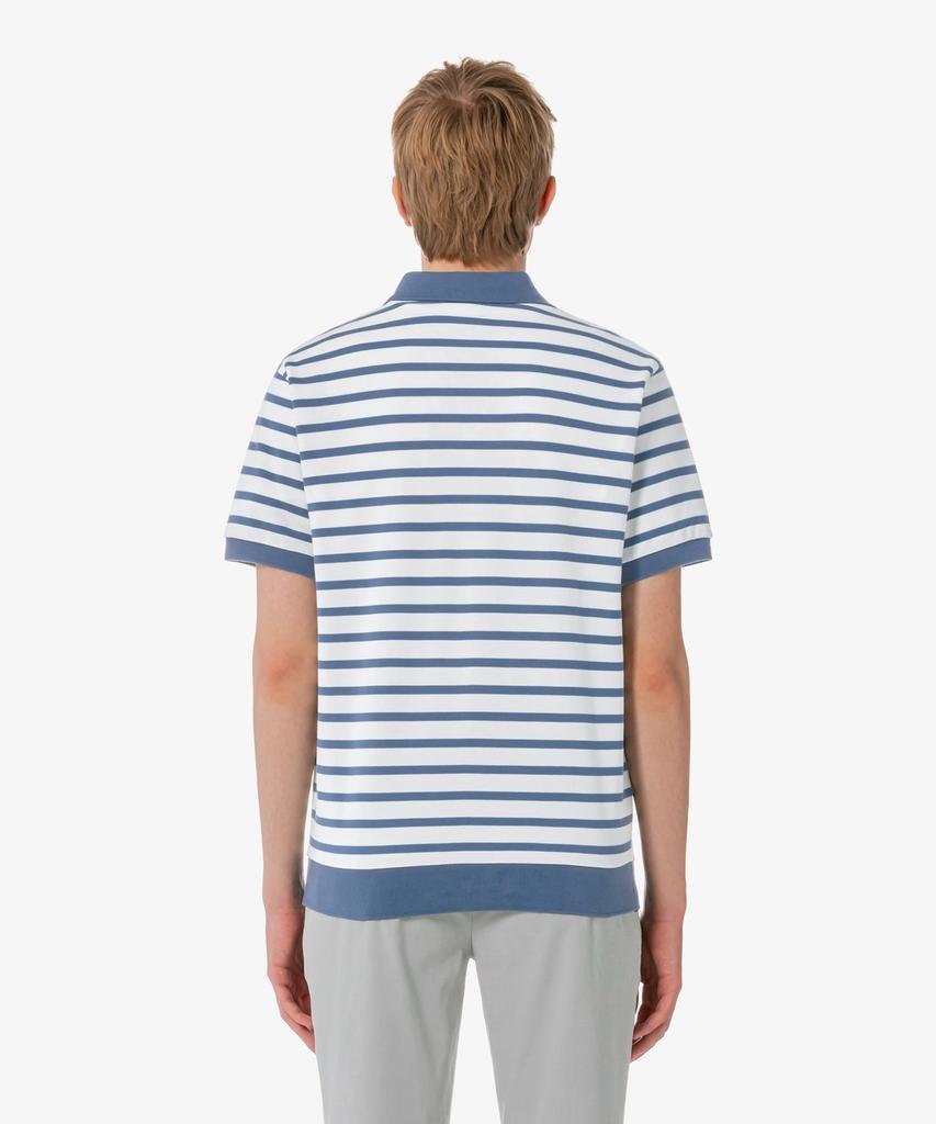 LACOSTE Men'S Contrast Neck Striped Short Sleeve Polo Shirt Ph486E-56G 776