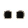 @Special offer @New fashion exaggerated with diamond earrings simple square geometric stud earrings earrings women