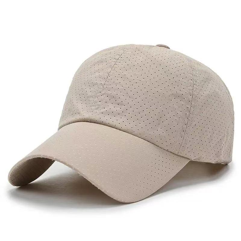Summer quick-drying punching breathable baseball cap solid color light board sun protection hat women's versatile classic quick-drying cap