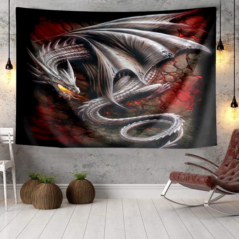 Mythical Dragon Flight Tapestry Room Decoration Wall Hanging for Living Room Bedroom, dormitory, Birthday and Christmas gifts