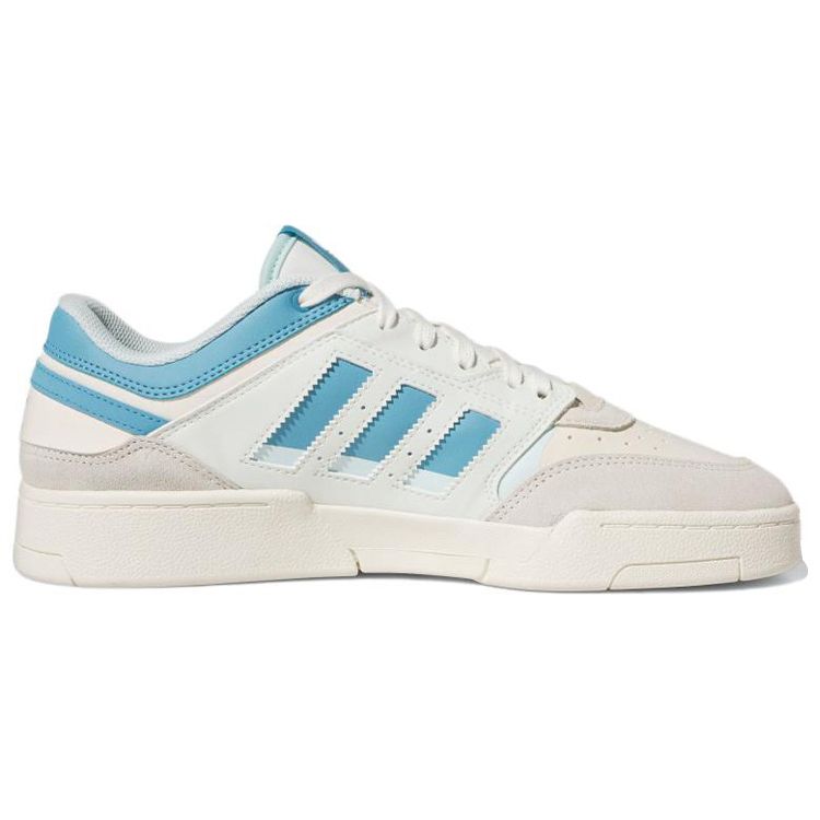 Adidas Originals Drop Step Non-Slip Wear-Resistant Lightweight Low-Top Skate Shoes Unisex Skate Shoes White Blue HQ7127