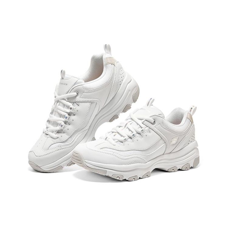 Skechers I-Conik Oreo Comfortable Simple Versatile Low-Top Dad Shoes Women sneakers White 8730076-WHT