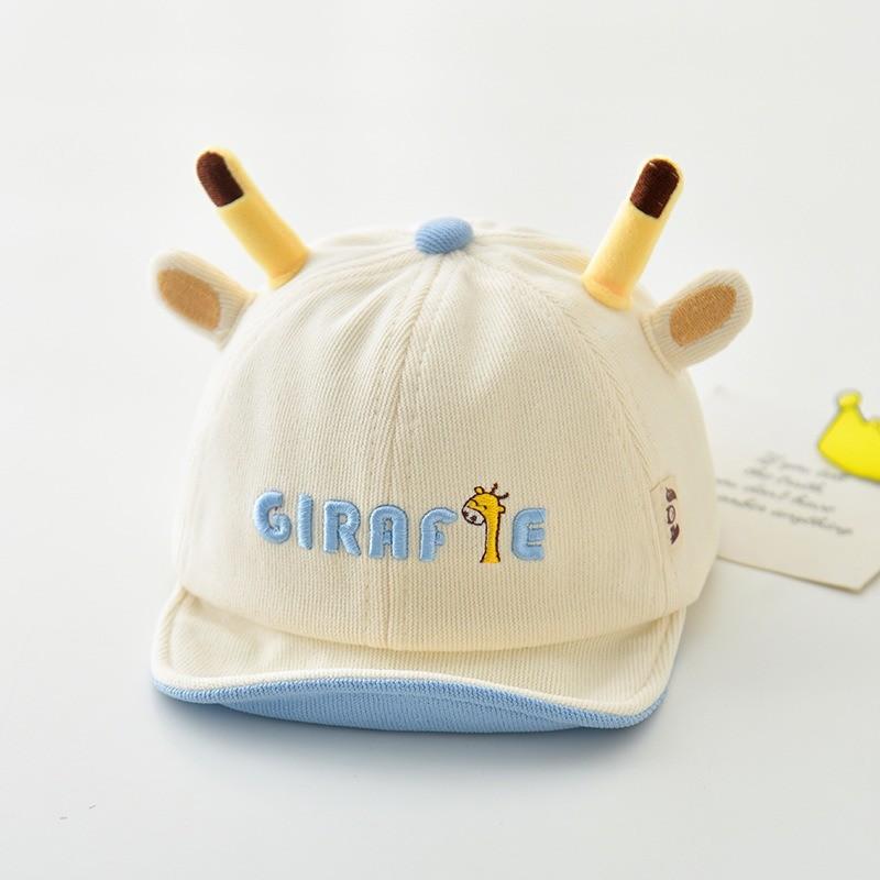 

Детская Бейсболка для Малышей и Детей с Козырьком и Милой Мультяшной Вышивкой бежевый