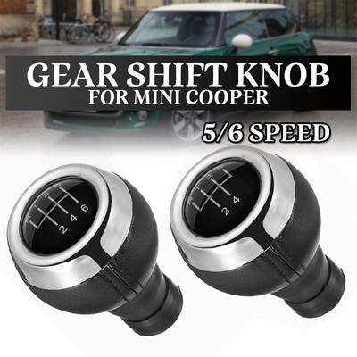 5/6 Speed Car Gear Shift Knob MT Lever Shifter Knob Head Black Case For Mini Cooper R55 R56 R57 R58 R59 R60 R61 F54 F55 F56