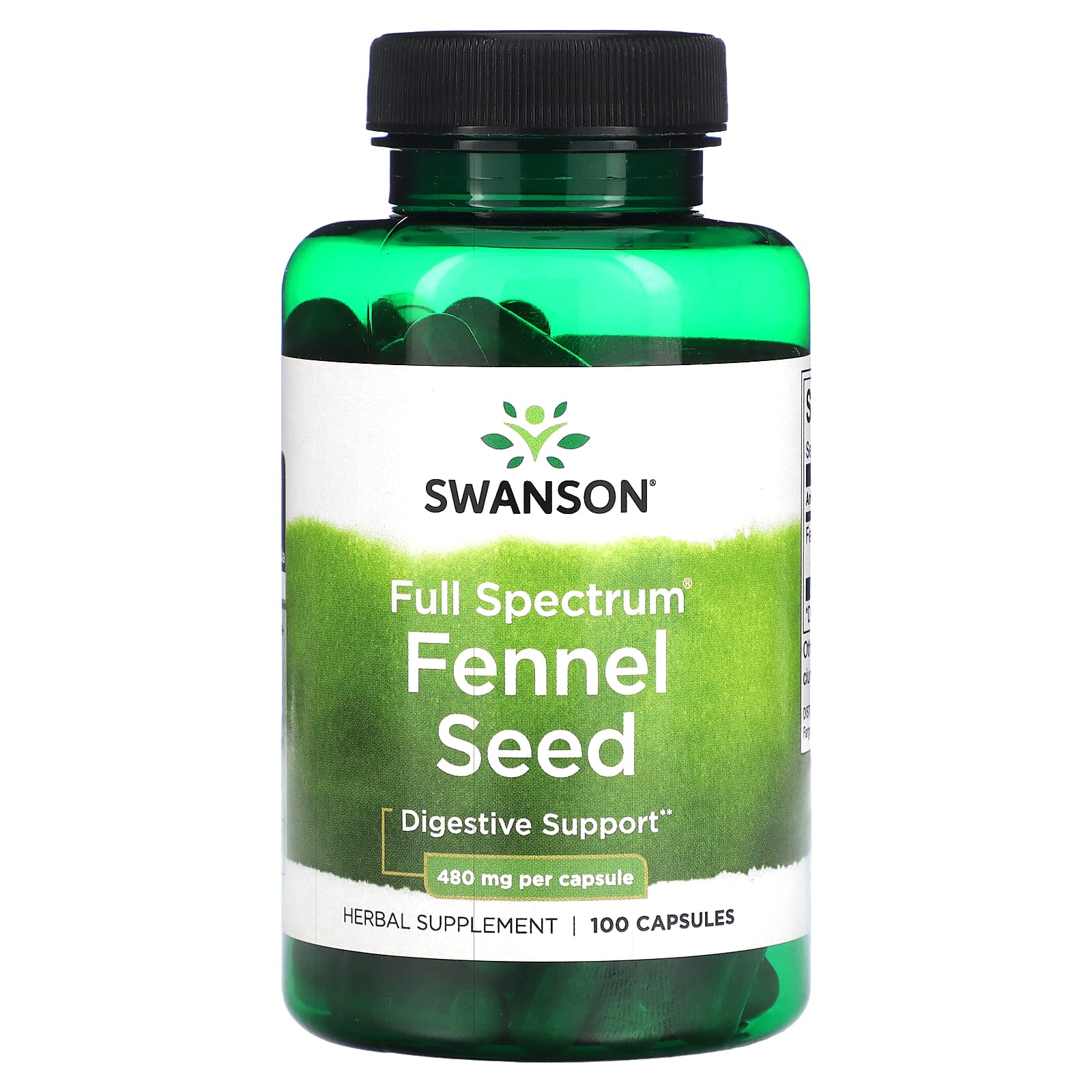 

Full Spectrum Fennel Seed, 480Mg, 100 Capsules