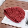 Handmade crocheted headgear women's autumn and winter new warm face small pullover hat atmosphere knitted versatile wool hat