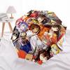 1pc Anime Characters Outdoor Umbrella - Automatic Opening/Closing, Portable 3-Fold Design, 8-Rib Iron Frame - Perfect Gift for Fans, Travelers, D