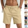 Men's Summer Casual Straight Leg Shorts Elastic Waistband with Drawstring and Button Closure Lightweight Fabric for Outdoor Activities
