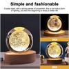 6cm 3D Planet Crystal Ball LED USB Night Light Solar System Galaxy Table Lamp Glowing Moon Sphere For Bedroom Decoration Gift