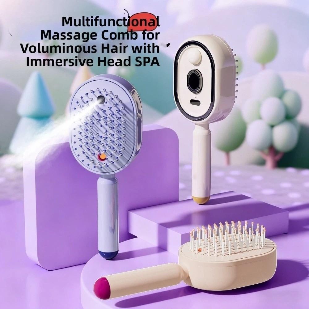 Anti-Frizz Large Tank Electric Spray Hair Brush Hair Care 2-In-1 Misting Hair Brush  Household