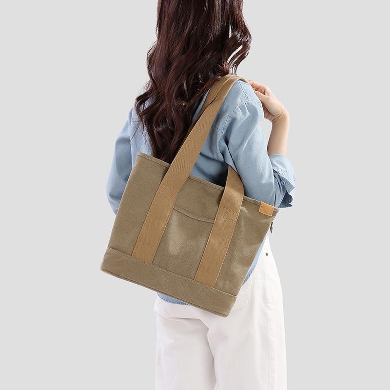Women's Large Capacity Tote Bag Lightweight Canvas Shoulder Handbag