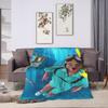 Danny Go Cartoon Flannel Blankets  Warm Soft Throw Blanket for Home Decor Travel Office Street Trend Bedspread Sofa Bed Cover
