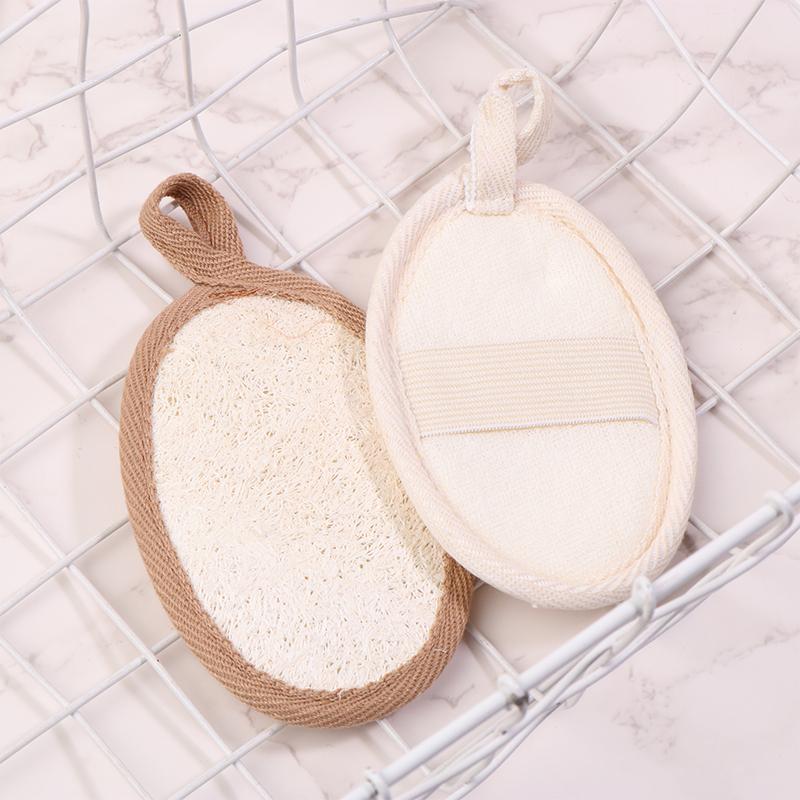Přírodní lufa na tělo koupelová exfoliační houba měkký sprchový kartáč čisticí podložka exfoliační sprchová houba nástroj pro péči o pokožku těla