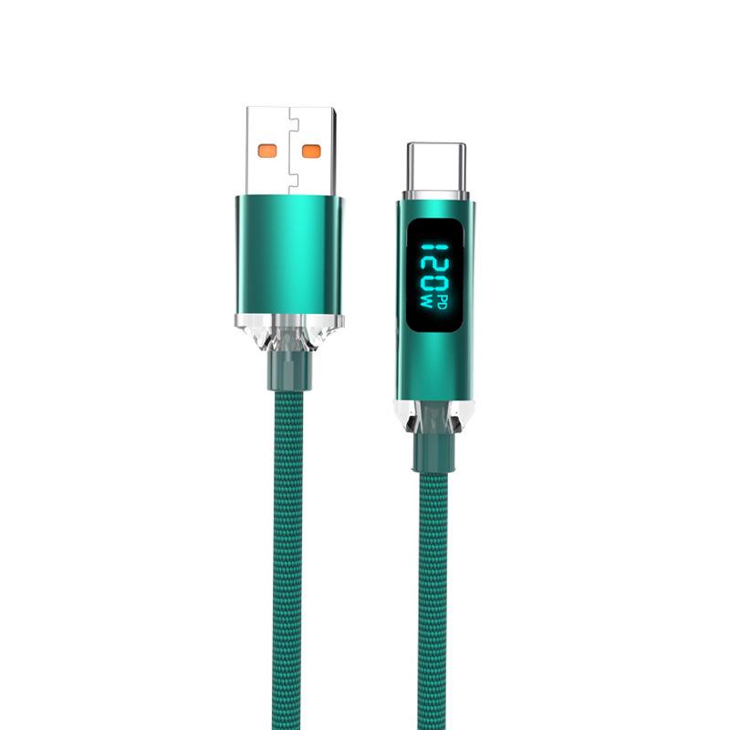 120W USB-C Super Fast Charging Cable for Huawei Honor Phones with 6A Flash Charging