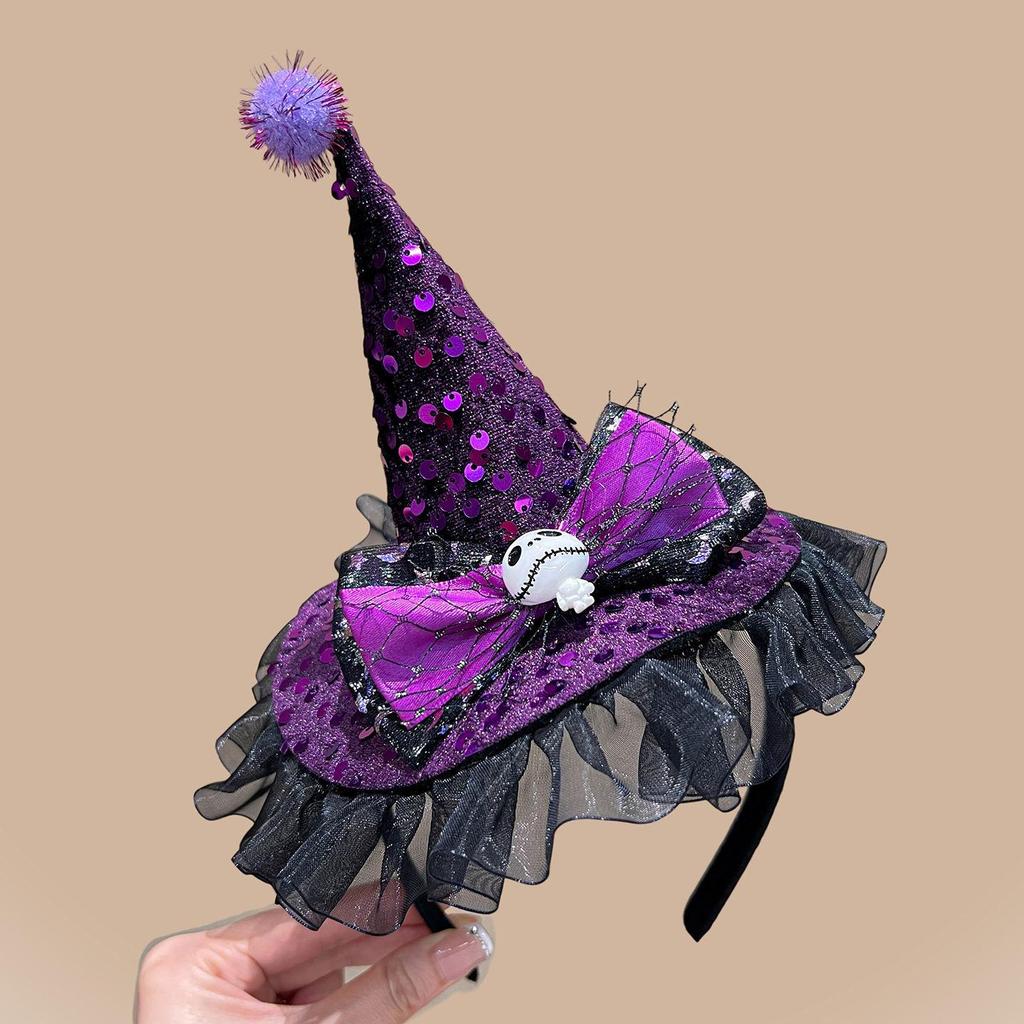 Kids' Halloween Ghost & Witch Hat Hairband - Cute & Funny Hair Accessory