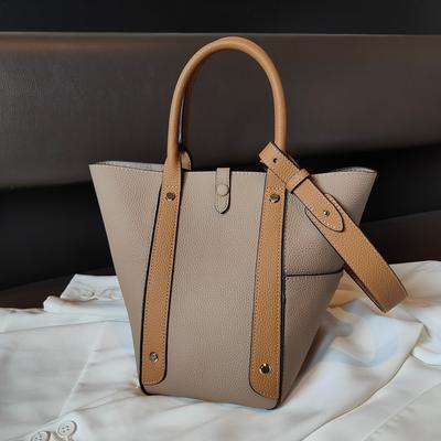 Oberste Schicht Rindsleder 2025 Neue Damen Leder Große Kapazität Gemüsekorb Damen Tasche Vielseitige Hand-Crossbody Eimer Tasche