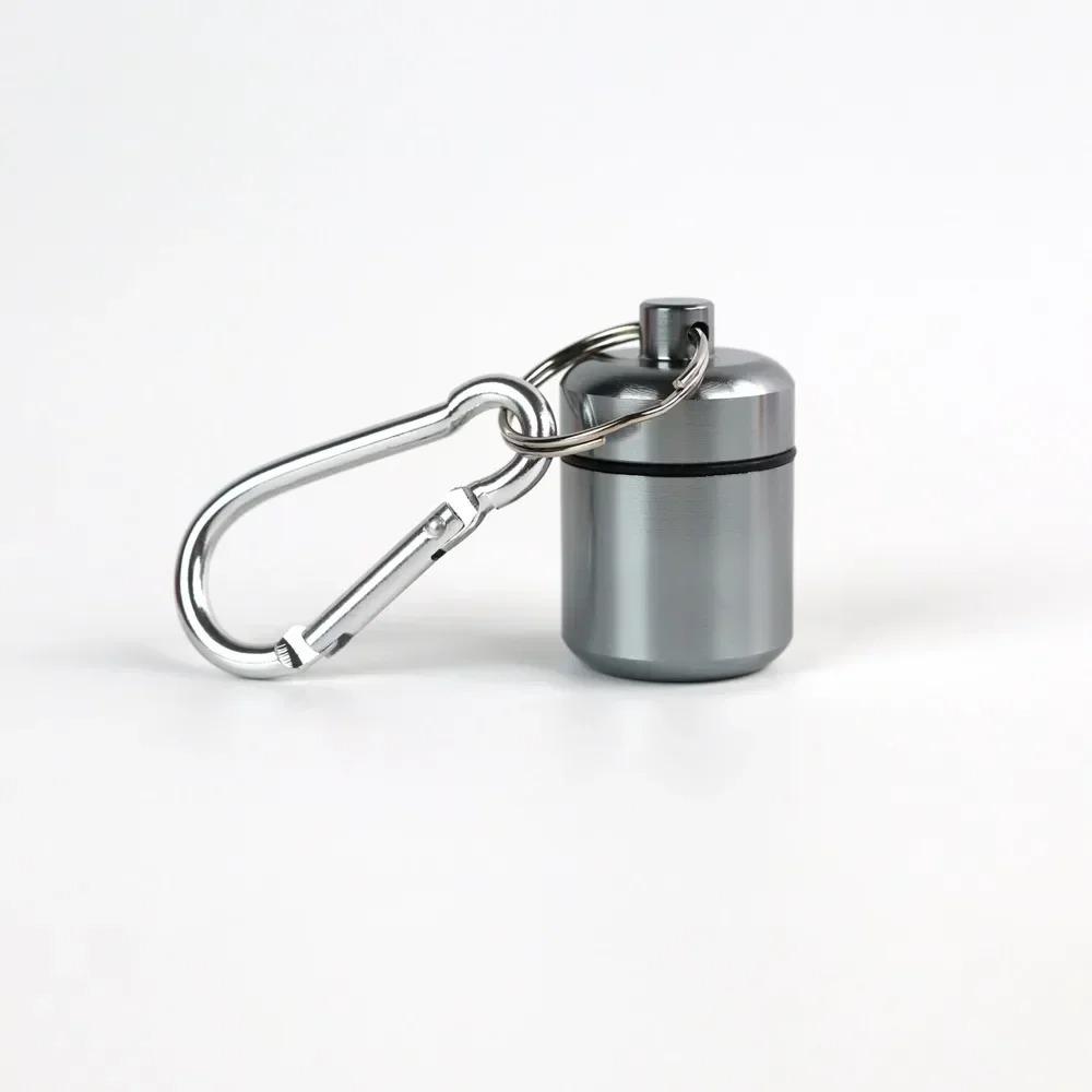 New Premuim Portable Aluminum Waterproof Pill Cases Box Earplug Keychain Case Travel Container for Jewelry or Ear Plugs Sleek