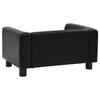 Pet Sofa Black 60 X 43 X 30 Cm Plush and Faux Leather