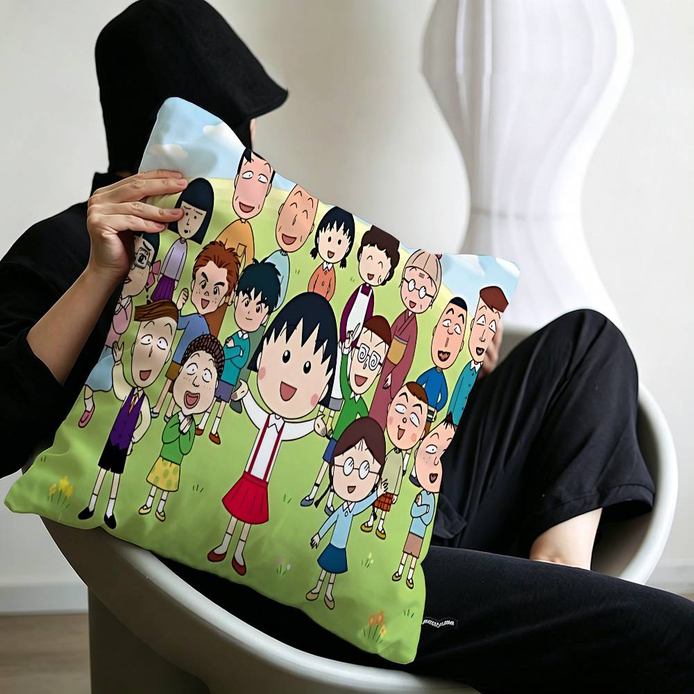 Catoon C-Chibi Maruko Chan Pillow Gift Home Office Decoration Bedroom Sofa Car Cushion Cover case 45x45
