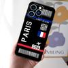 Boarding Pass Plane Ticket Phone Case For iPhone 16 15 11 13 12 14 Pro Max Mini X XR XS 7 8 Plus Soft Cover