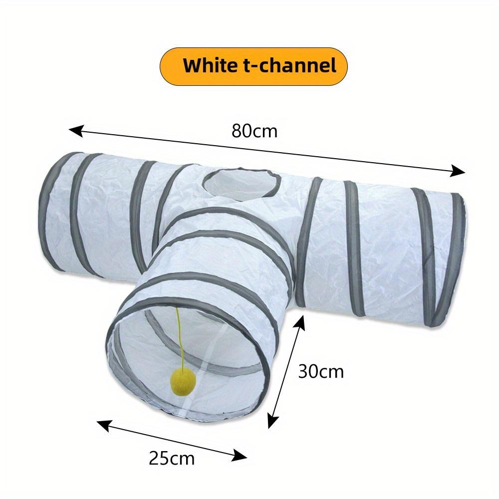Pet Cat Tunnel Toys Foldable White Pet Cat Kitty Training Interactive Fun Toy For Cats Rabbit Animal Play Tunnel Tube