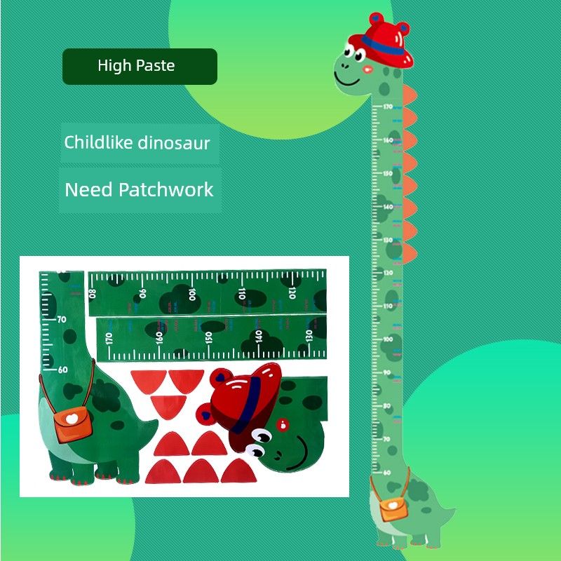 Wall Chart International Standard Kids Cartoon Eyes Visual Chart Cartoon Dinosaur Height Chart