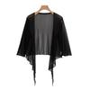 Women's Mulberry Silk Mesh Sun Protection Shawl - Lightweight Seven-Sleeve Jacket