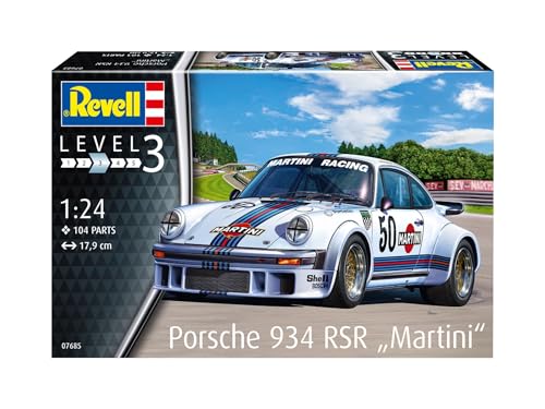 Revell 1/24 Scale Porsche 934 RSR Martini Plastic Model Kit 07685