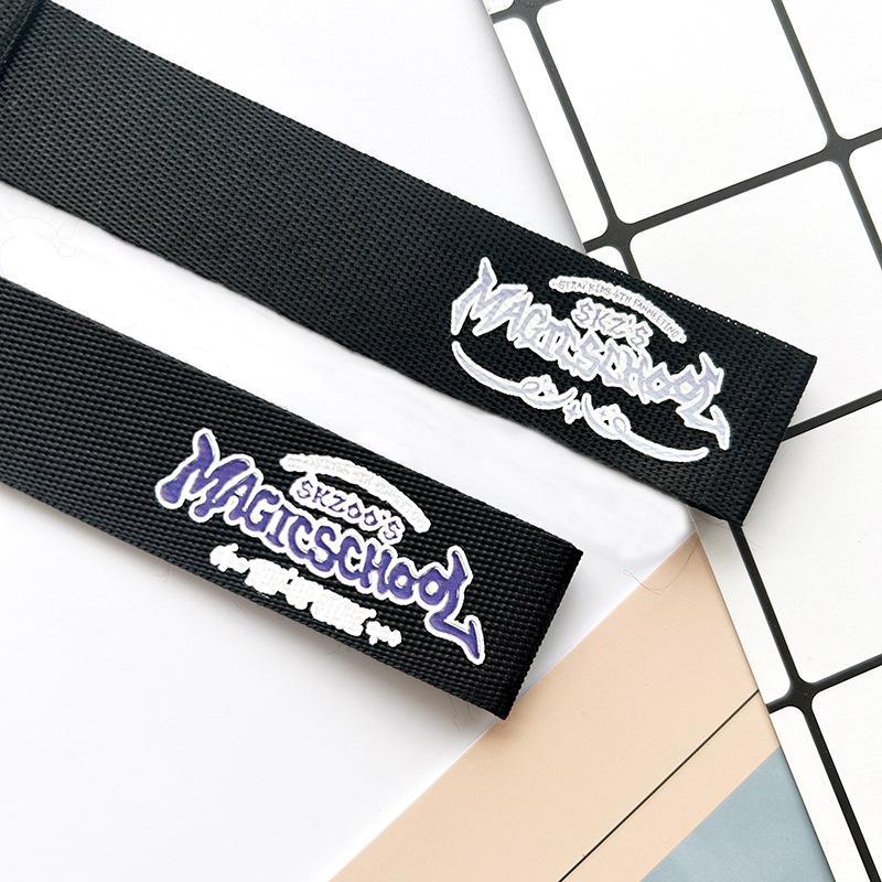 Stray Kids Magic School Lanyard Keychain Cartoon Characters Print Woven Wrist Strap Phone Holder Bag Charm Kpop Fan Support Peripheral Gift