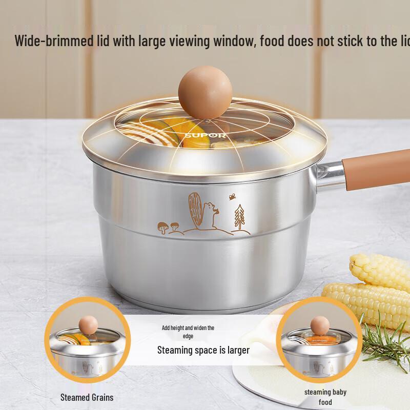 Supor 2-in-1 Baby Food Steamer & Milk Pot