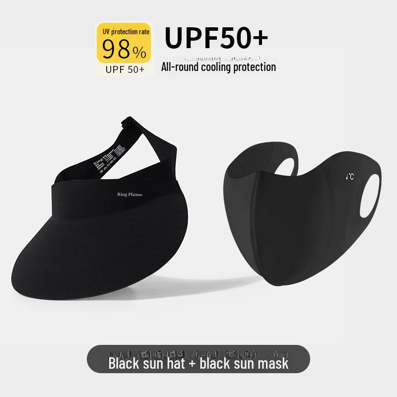 Women's Seamless Sun Protection Hat: Large Brim, Hollow Top for Cycling In Spring and Summer