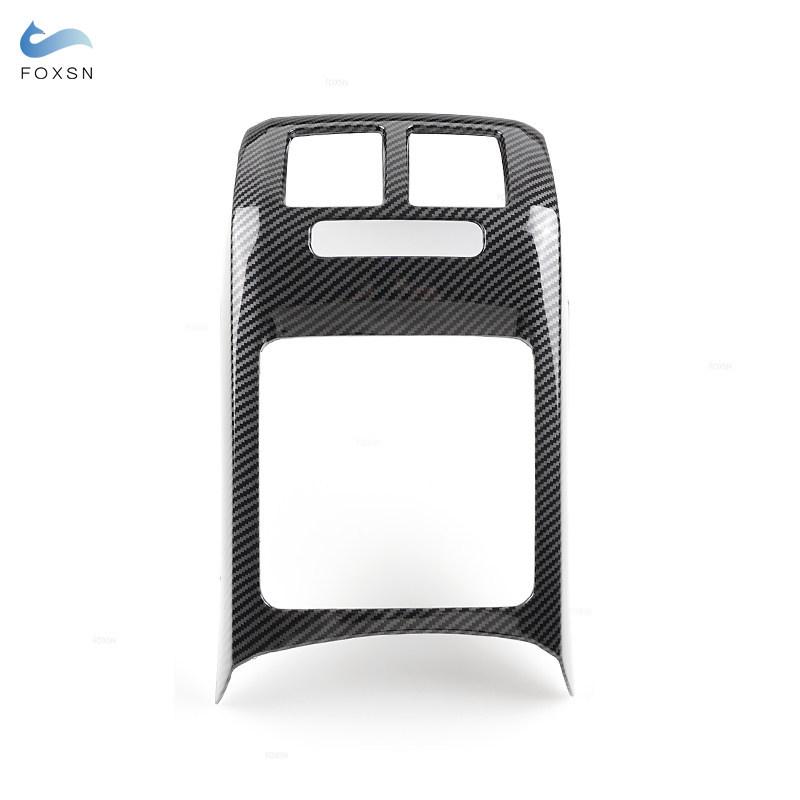 For VW Golf 6 MK6 2008-2013 Car ABS Carbon Fiber Texture Console Armrest Box Rear Air Condition Vent Frame Cover Decoration Trim