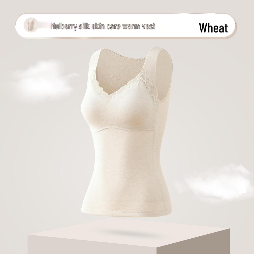 Women's Seamless Mulberry Silk Base Top: Slimming, Shaping, Moisturizing, Bra-Free, Warm.