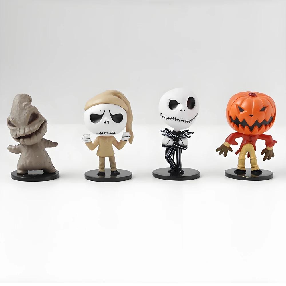 8pcs/set The Nightmare Sally Jack Skellington Christmas Action Figure Vinyl Figurine Collection Toys Halloween Gift