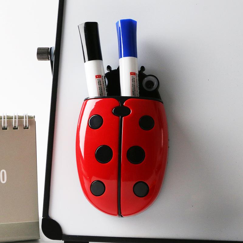 Cute Ladybug Fridge Magnetic Storage Box Eraser Whiteboard Pen Organizer Save Space Magnet Kitchen Container Holder