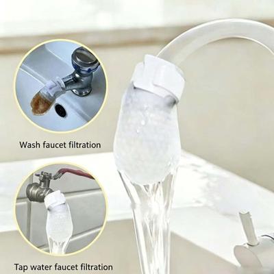 200/400/600/1000Pcs Faucet Cotton Filter Bag, Splash Proof Tap Cover for Kitchen Bathroom, Disposable Sink Faucet Strainer Pouch with Strap