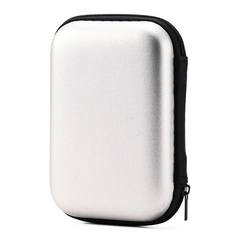 1Pc Portable Mini Tech Accessory Organizer Bag, Eva Hard Shell For Earbuds, Usb Drives & Chargers Home & Travel Organization