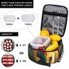 Tropisches A-Wald-Papageien-Design Isolierte Lunchtasche für Damen Kinder Tragbare Lebensmittelboxen Thermische Lunchbox Tragetasche