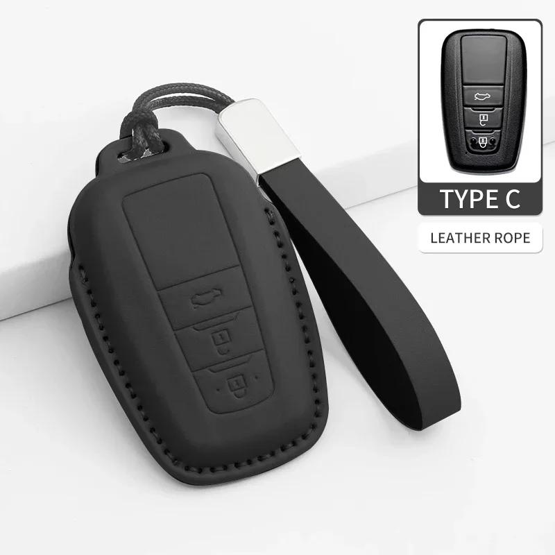 Car Key Case Cover for Toyota Land Cruiser 200 Prado Crown Yaris Cross CHR Fortuner Innova Camry Corolla Car Remote Key Bag