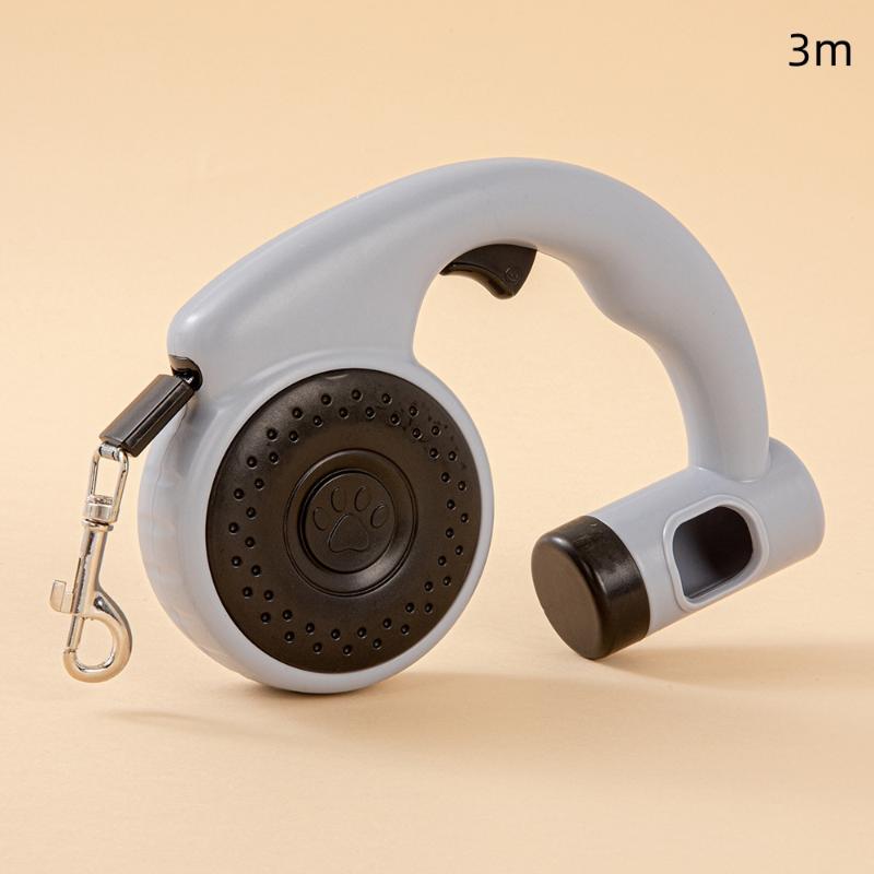 

Dog Telescopic Traction Rope With Garbage Bag Retractable Nylon 3/5M Traction Rope Belt Durable Walk Run Extension Dog Rope as the picture