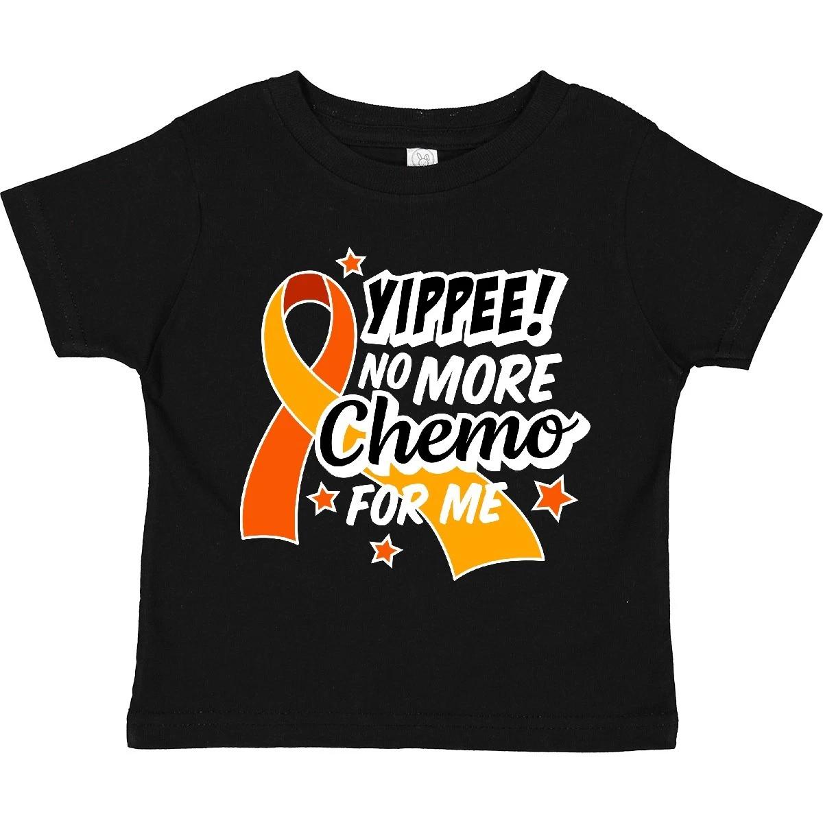 Inktastic Leukemia Awareness Yippee No More Chemo For Me Toddler T-Shirt Cancer 100