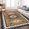 Living Room Carpet Dirt Resistant and Easy To Maintain Retro American Style Foldable Washable Sofa and Coffee Table Carpet