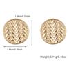 Pinkdudu Simple Metal Gold Round Drop Earrings Geometric Stud Earrings Jewelry Gift PD1995