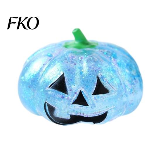 Měkké dýňové mačkací hračky 1/4 ks Halloweenská hračka na uvolnění stresu, Usměvavá hlava, Party drobnosti, Průhledná třpytivá hračka na kancelářský stůl pro zmírnění úzkosti, Pomalý odraz