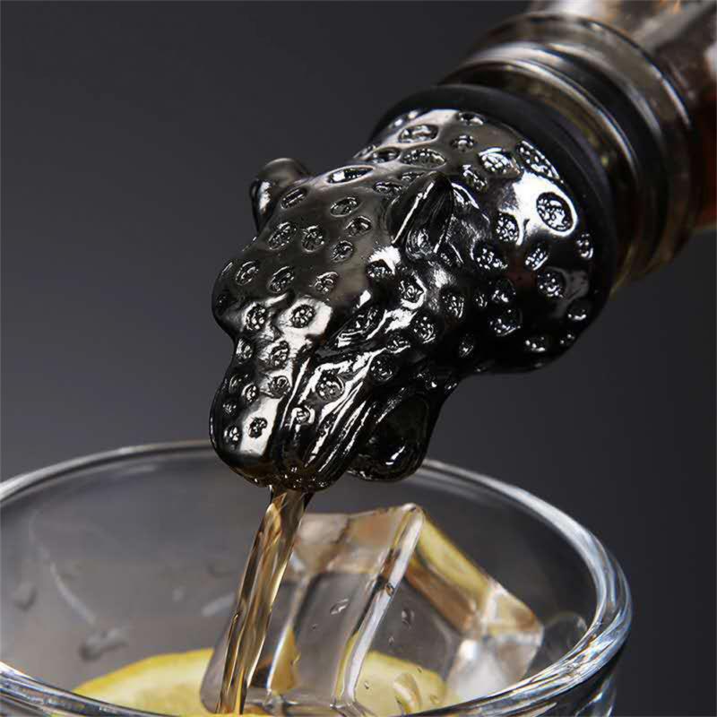 Wine Pourer Deer Elk Lion Wine Stopper Stainless Steel Bartender Tool Deer Head Wine Mouth Wedding Party Bottle Stoppers