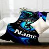 Custom Name Personalized football club F.C Print Blankets, Home Decor, Bedroom, Sofa, Camping, Couch, Gifts for Birthday Christmas