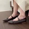 Fashion Bailamos Brand Women Silver Flats Fashion Square Toe Shallow Ladies Slip On Ballet Shoes Soft Casual Flat Mary Jane Shoes Mujer