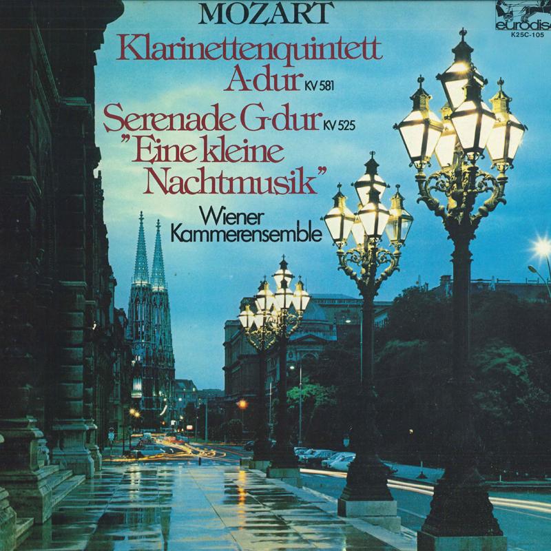 LP Record WIENER KAMMERENSEMBLE - Mozart: Clarinet Quintet / Eine Kle K25C105 EURODISC 1981 Japan Obi Classical Used