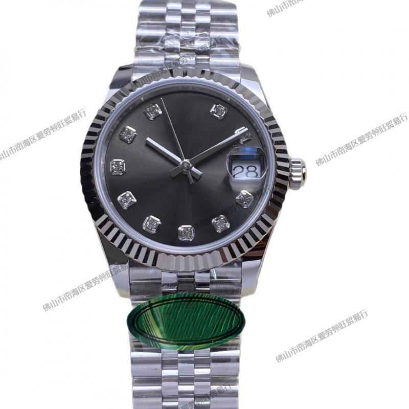 Lao Jia Ri Zhi Dvoubarevné pánské automatické hodinky 31 mm, perleť, nerezová ocel, s diamanty, funkce kalendáře